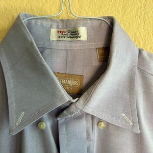 Gitman Bros. Grey TTX Pinpoint Finest Import 2x2 Cotton Oxford M